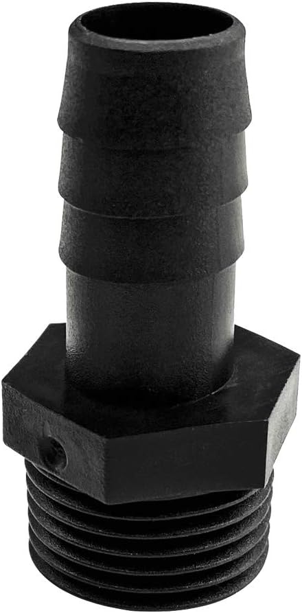 SoftWash  Fitting - Polypropylene 1/2" Barb x 1/2" NPT Male Connector CYCLONE SW12X12MB