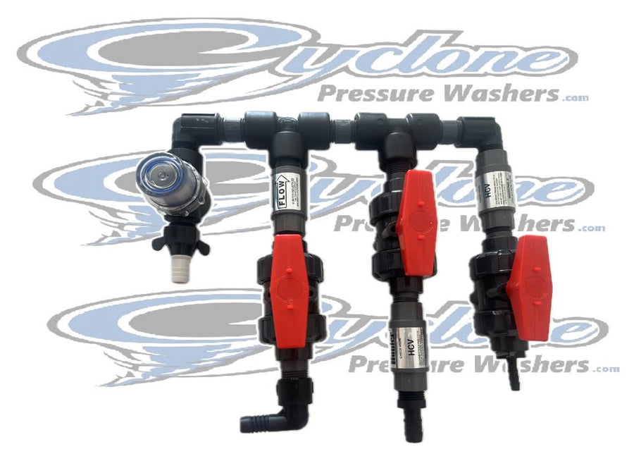 SoftWash Proportioner - CYCLONE 3 Port 1/2" Softwash Mixing / Blending Valves