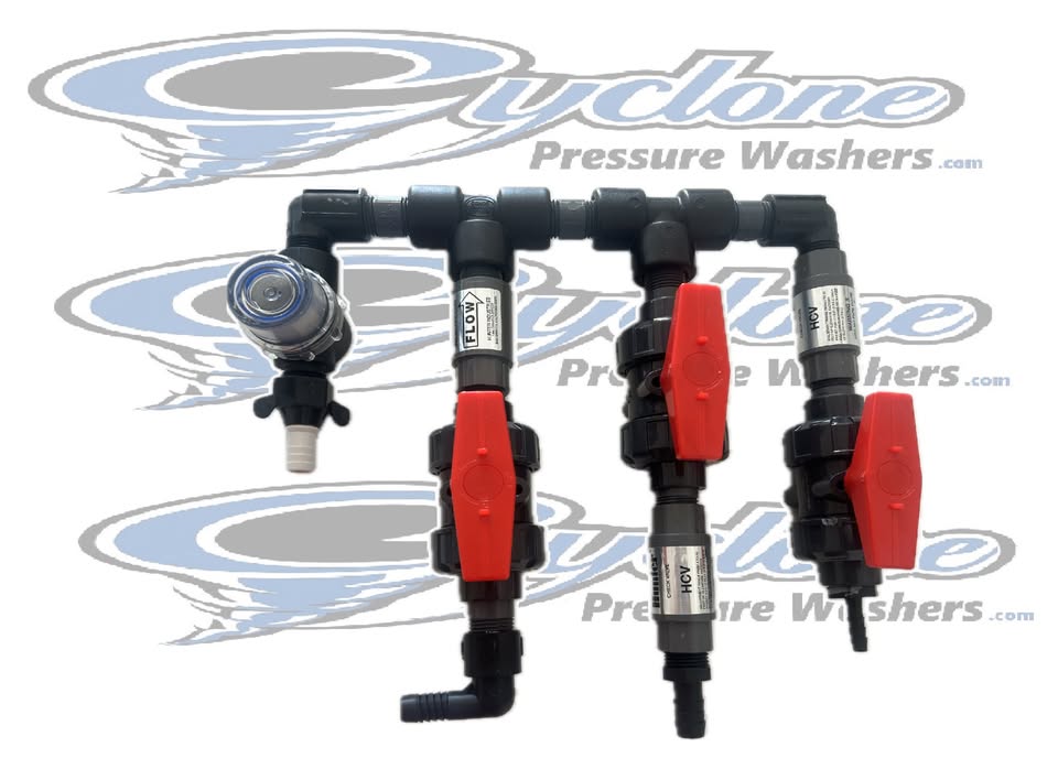 SoftWash Proportioner - CYCLONE 3 Port 1/2" Softwash Mixing / Blending Valves