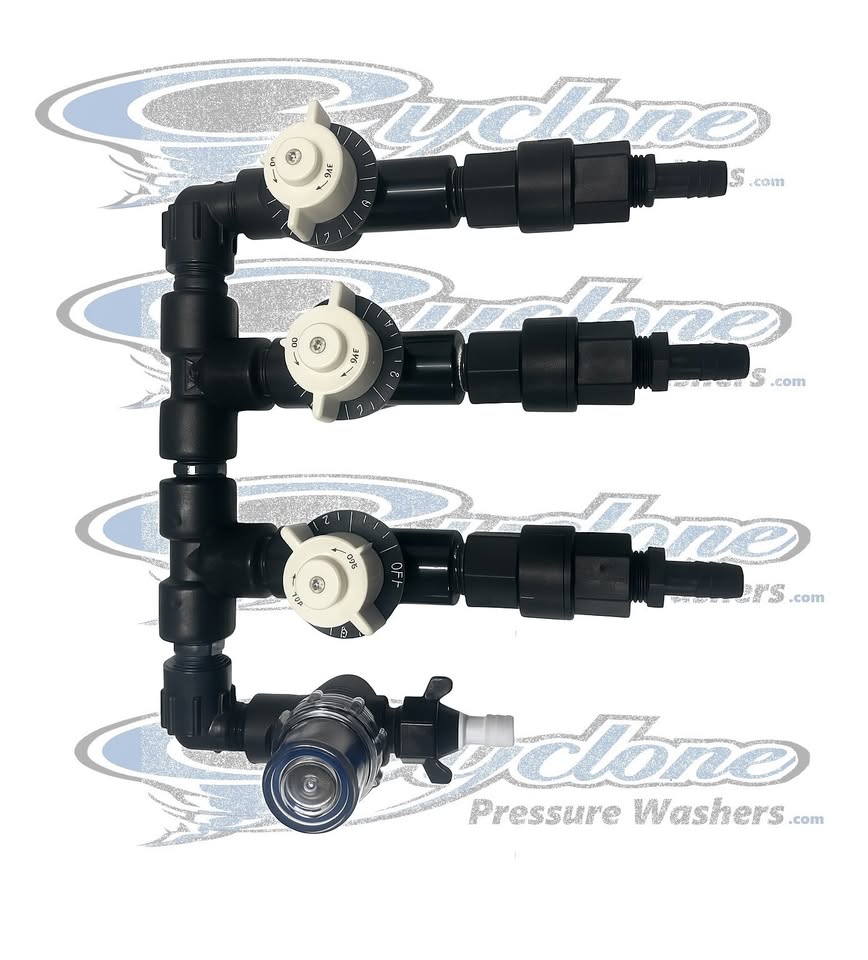 SoftWash Proportioner Valve - Cyclone 3+Deluxe Soft Wash Proportioner / Blend Manifold w/ Strainer