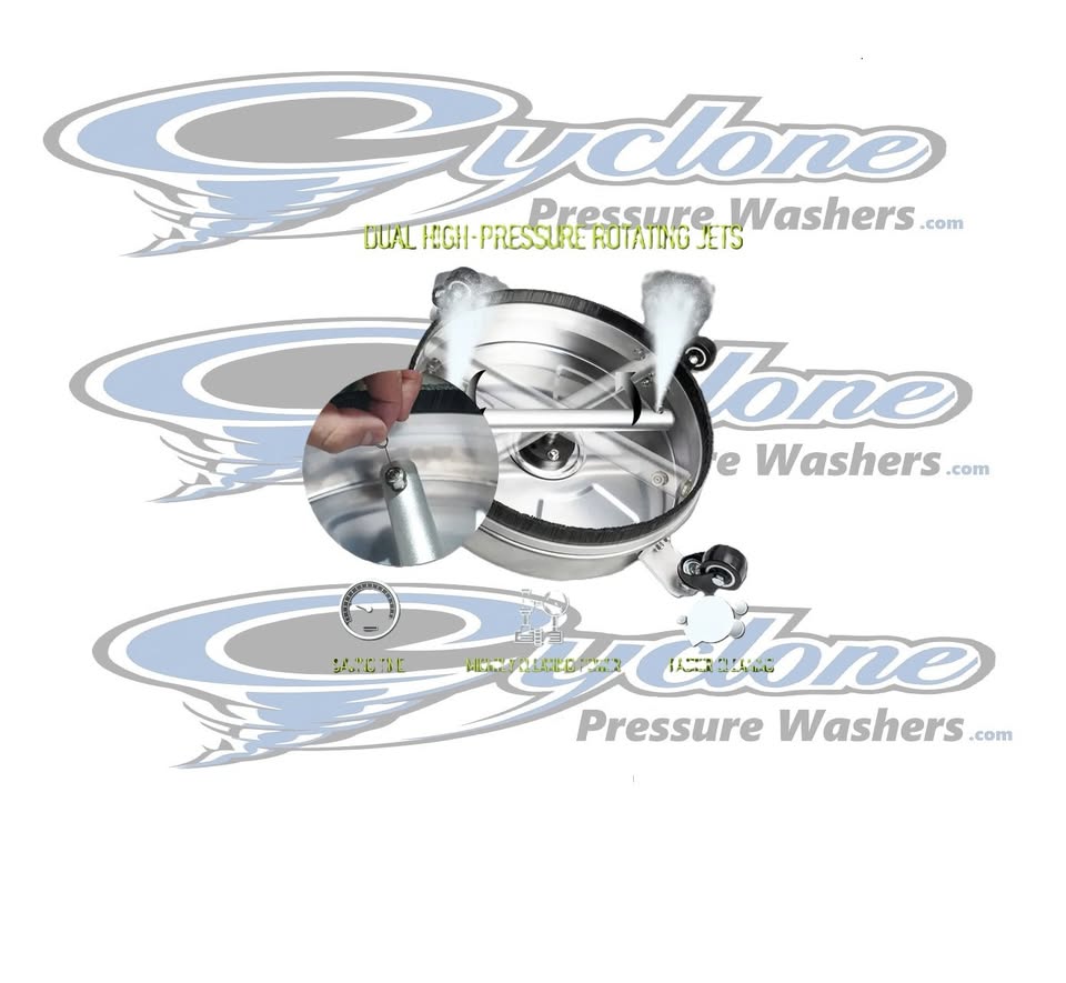 Pressure Washer Surface Cleaner - 16 inch 4-Wheel, Stainless Steel, 3/8" Quick-Connect Kit *BRAND NEW*