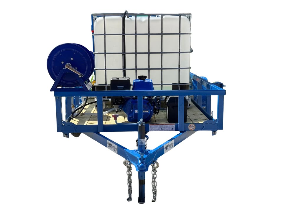 <b>6x10 Cyclone ProComm CAT VI</b> </br> Pressure Washer  & 8.1 gpm Gas Powered SoftWash  Trailer</br> 18hp 4400psi 5gpm &  Gas Powered Softwash System & DI H2O Filtration System