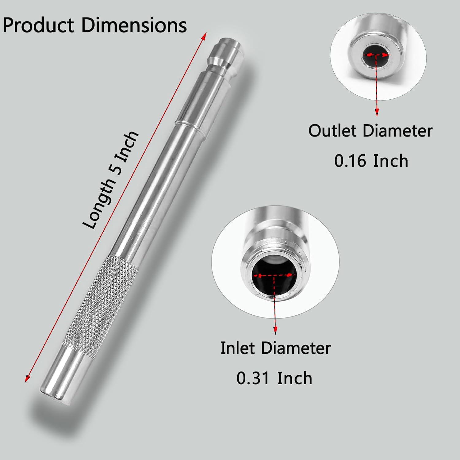 SoftWash Nozzle - Long Range Chemical Nozzle for Shooter Tip Power Washer 1/4" Quick Connect