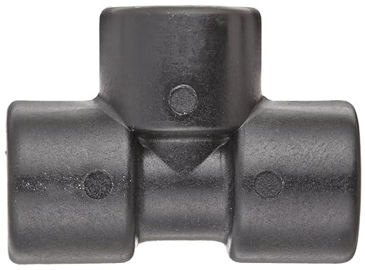 SoftWash Fitting - CYCLONE  Polypropylene Tee, Schedule 80, 1/2" NPT Female,Black