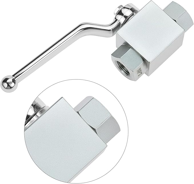 Pressure Washer -  Ball Valve , 7250 PSI 3/8'' NPTShut-Off 2 Way Valve, High Pressure PWBV7k