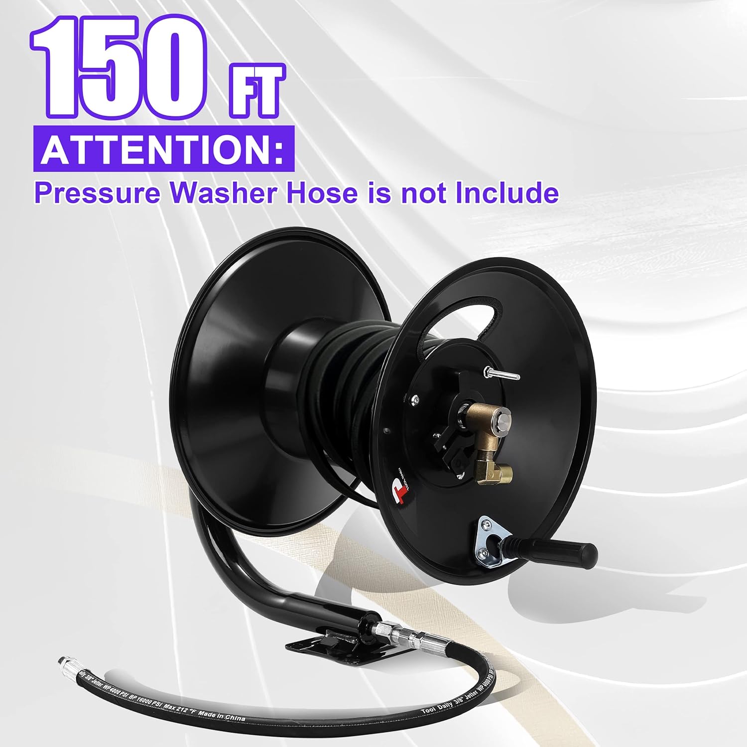 Pressure Washer Hose Reel  -150 ft Pressure Washer Hose Reel CYCLONE PWHR150
