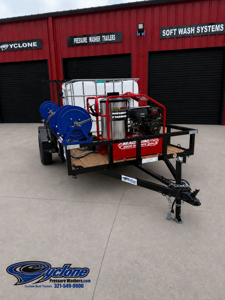 Cyclone  Hot Water Pressure Washer Trailer