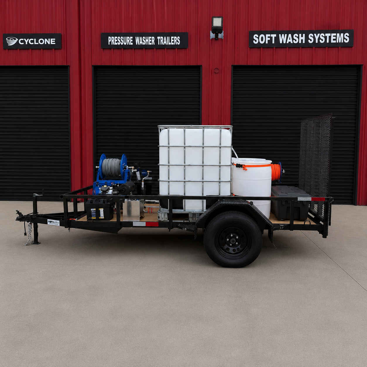 <b>6x10 Cyclone CAT V ProComm V-Twin</b> </br> Pressure & Softwash  Trailer</br> 23hp V-TWIN 3500psi 10gpm & 8.1gpm Gas Powered Softwash System