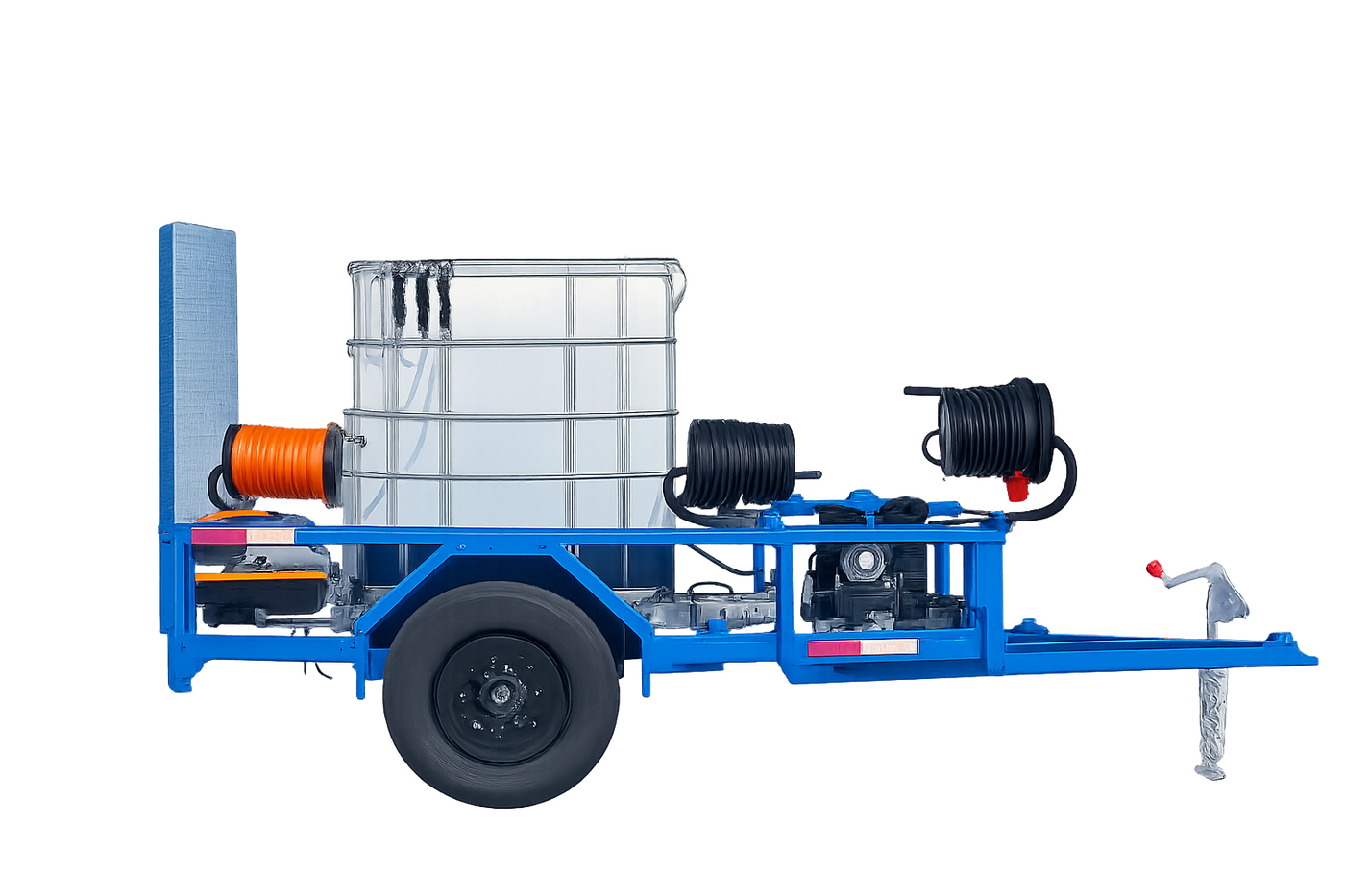 <b>5x8 Cyclone CAT IProStart </b> </br> Pressure & Softwash Trailer</br> 16 hp 4000psi 4gpm + 3.5gpm Softwash System - Includes 14" QC Surface Cleaner