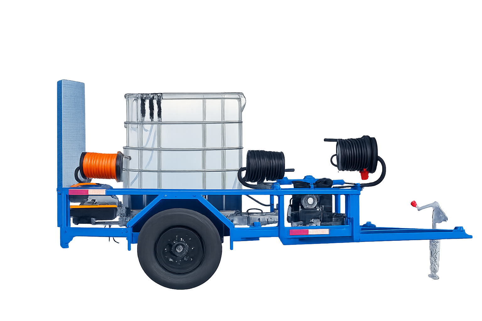 <b>5x8 Cyclone CAT IProStart </b> </br> Pressure & Softwash Trailer</br> 16 hp 4000psi 4gpm + 3.5gpm Softwash System - Includes 14" QC Surface Cleaner