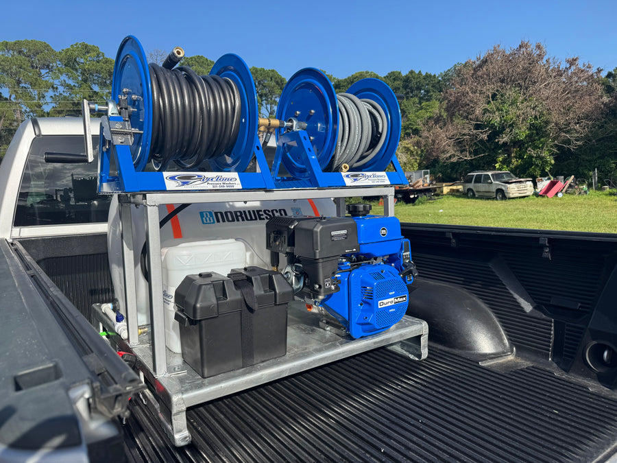 Pressure Washer - Skid - Cyclone SK500 Duromax 20HP 500cc Electric Start 4400psi 5gpm w/DownStream