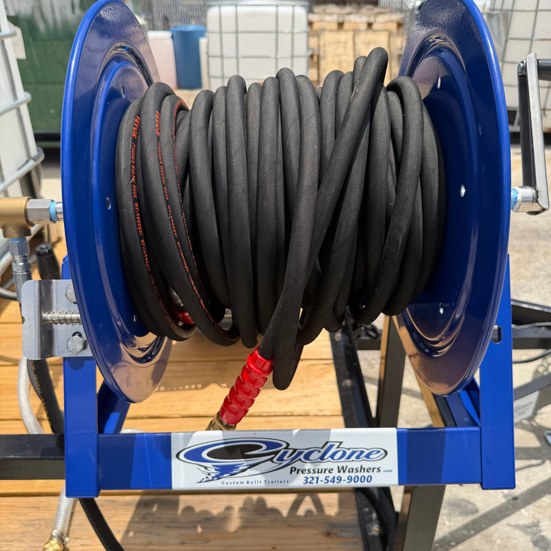 Cyclone diaphragm pump mounted on trailer frame