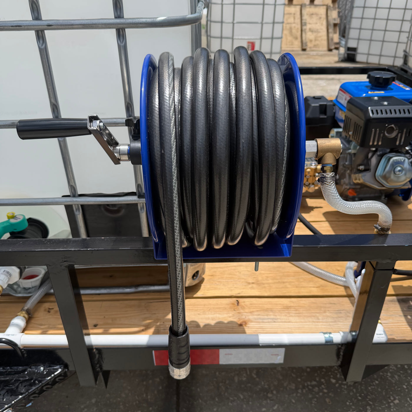 <b>5x10 Cyclone CAT III ProComm </b> </br> Pressure & Softwash  Trailer</br> 18hp Electric Start 4200psi 4.4gpm & 5.5gpm Softwash System - Includes 20" Walk Behind Surface Cleaner