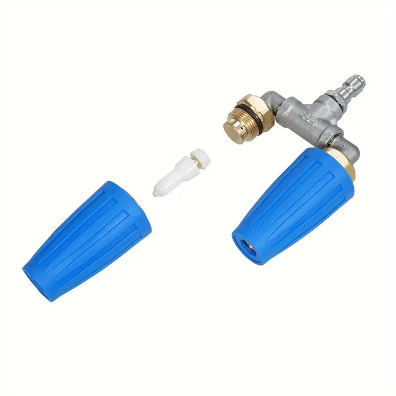 Pressure Washer Nozzle - 2 way Dual Turbo Nozzle Pressure Washer with 360° Rotating Stainless Steel Connector - 4000 PSI