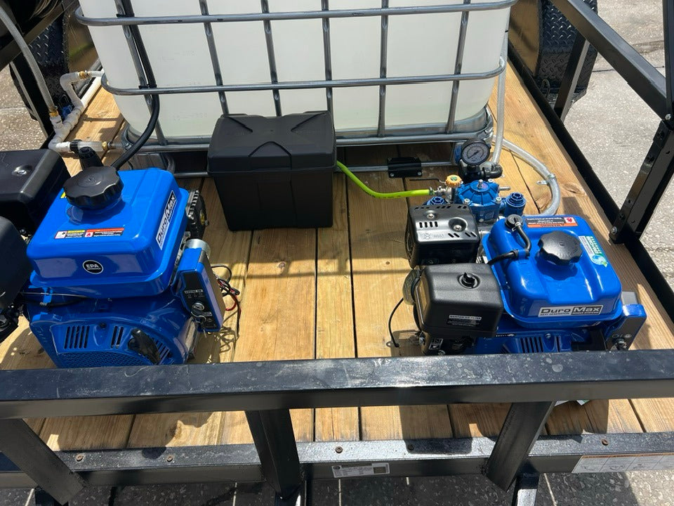 <b>6x10 Cyclone ProComm CAT VI</b> </br> Pressure Washer  & 8.1 gpm Gas Powered SoftWash  Trailer</br> 18hp 4400psi 5gpm &  Gas Powered Softwash System & DI H2O Filtration System