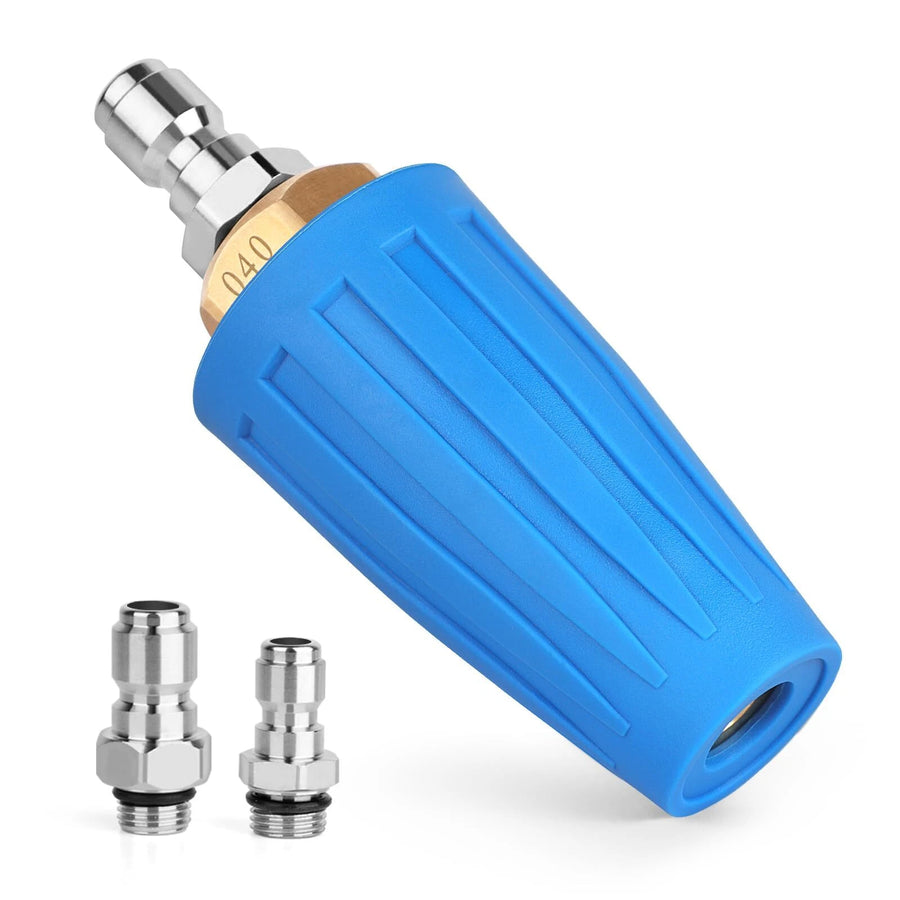 Pressure Washer Nozzle - 1 Way Rotating Turbo Nozzle for Pressure Washer | 1/4 Quick Connect | 5000 PSI Max