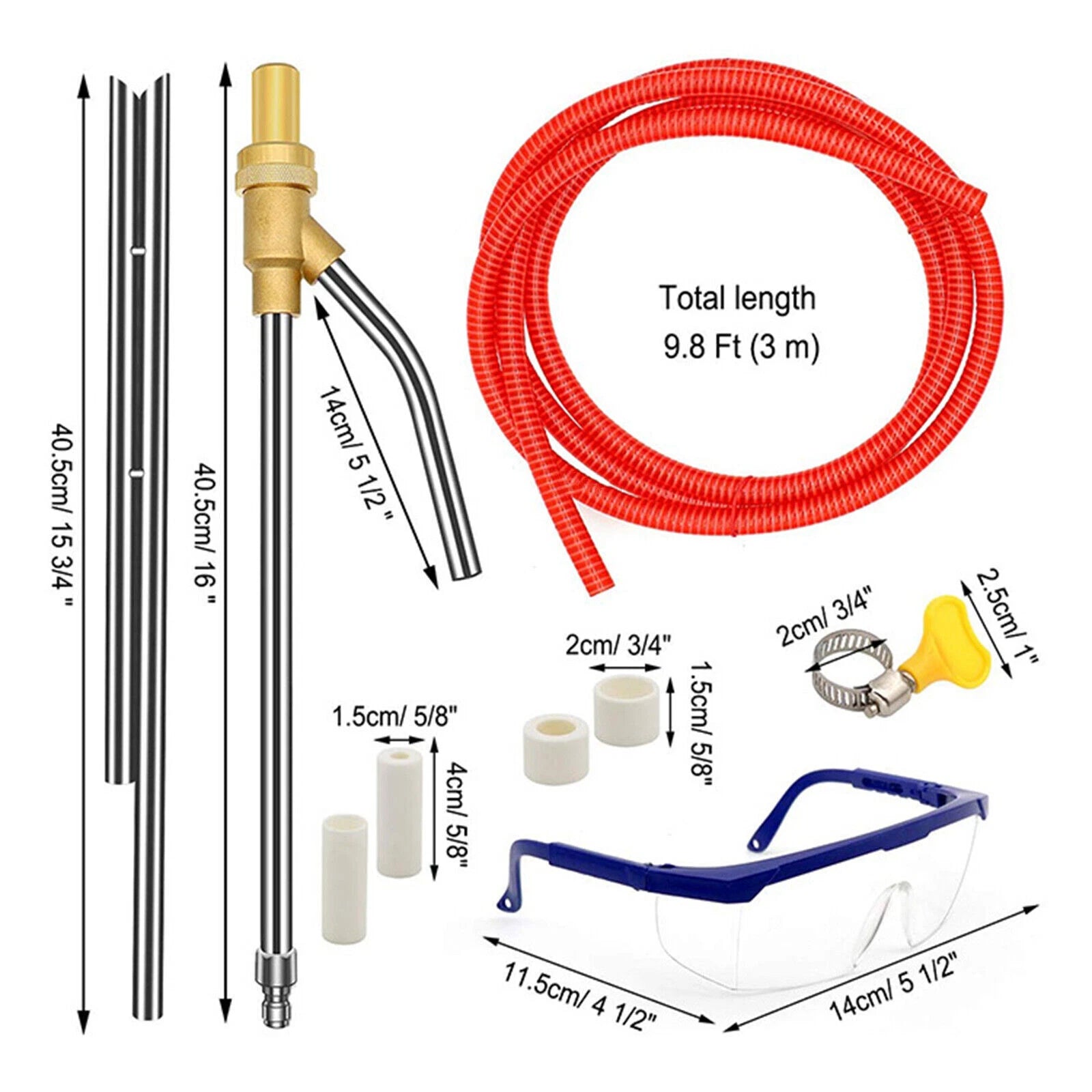 Pressure Washer Nozzle - Cyclone 5000 PSI Sandblasting Kit for Pressure Washer Sand Blaster Attachment Power