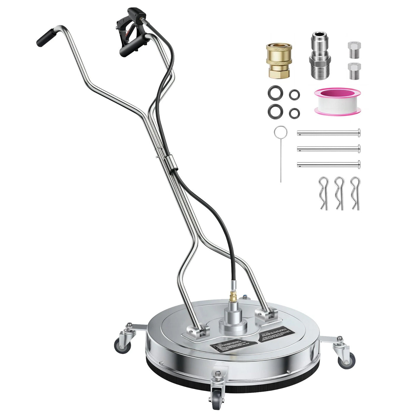 Pressure Washer Surface Cleaner - 20 inch 4600PSI with 4 Wheels & Handle for Driveways