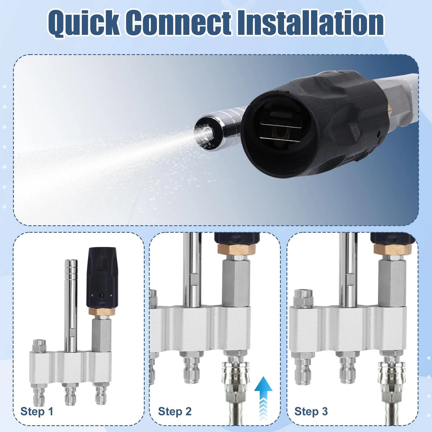 SoftWash Nozzle - Cyclone 3 in 1 Shooter Tip M5 Twist Nozzle