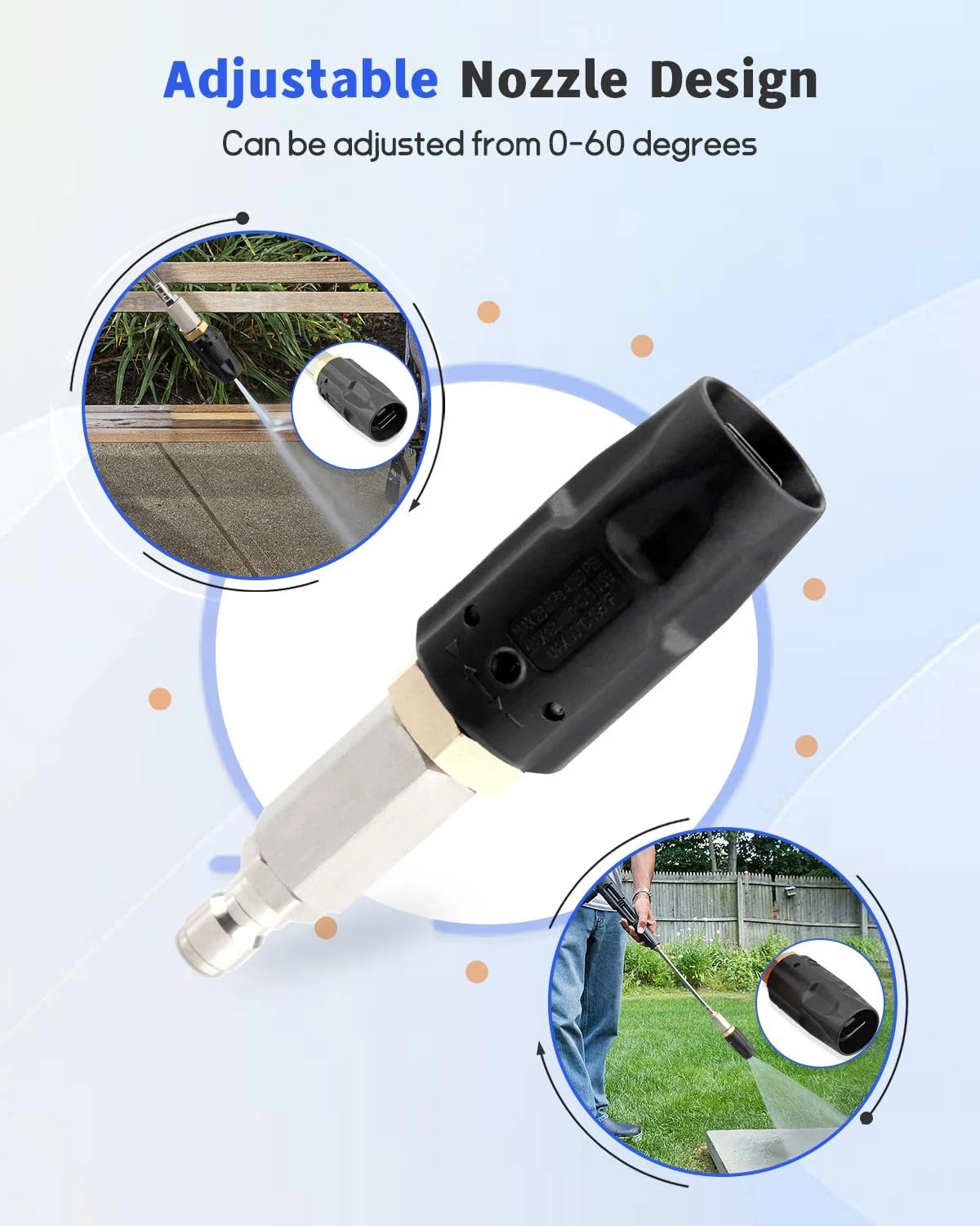 SoftWash Nozzle - Adjustable Downstream Soft Wash Nozzle