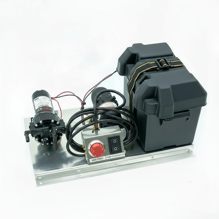 SoftWash - Skid - 5gpm 12v  Mini Cyclone Soft Wash Skid SWSK5G12VM